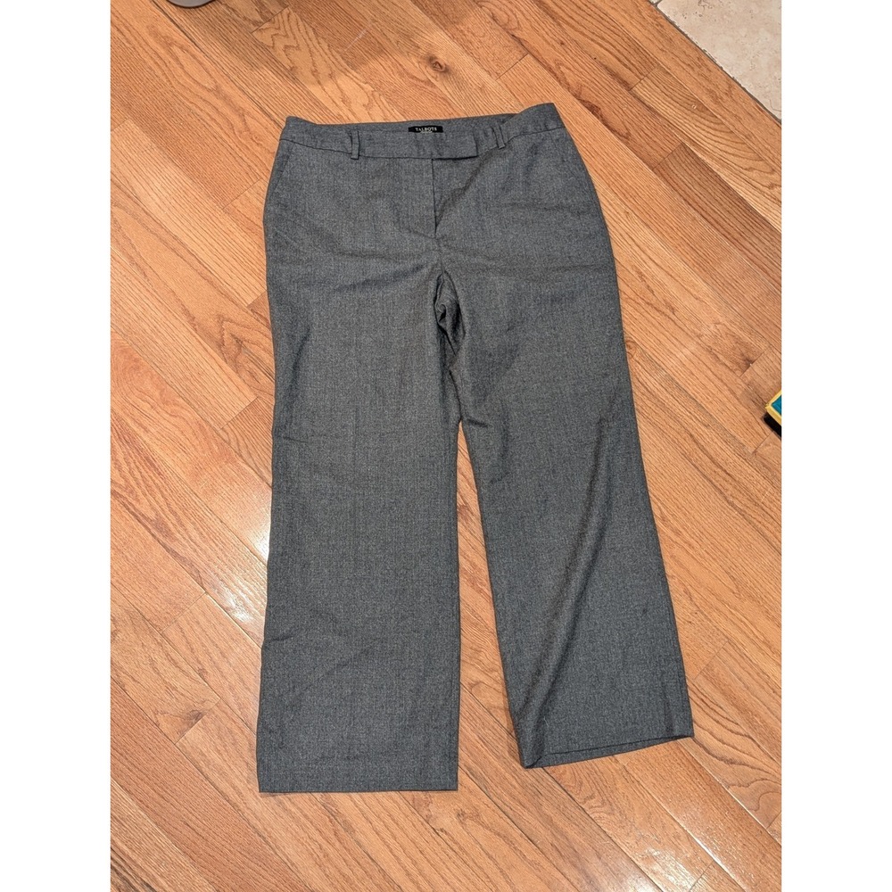 Quiet Luxury Wool Blend Career‎ Dress Pants Gray Straight Leg Talbots NWT*